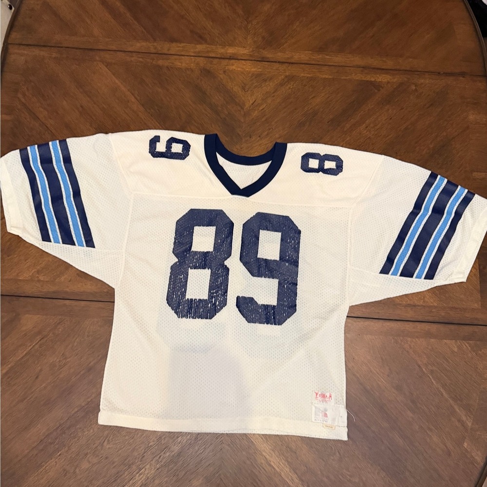 Vintage Russell Athletic O'Shea Football Jersey 89 White Mesh Mens Large USA